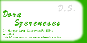 dora szerencses business card